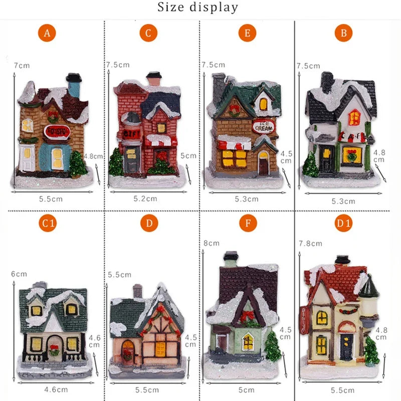 Light Christmas Luminous Castle Snow House