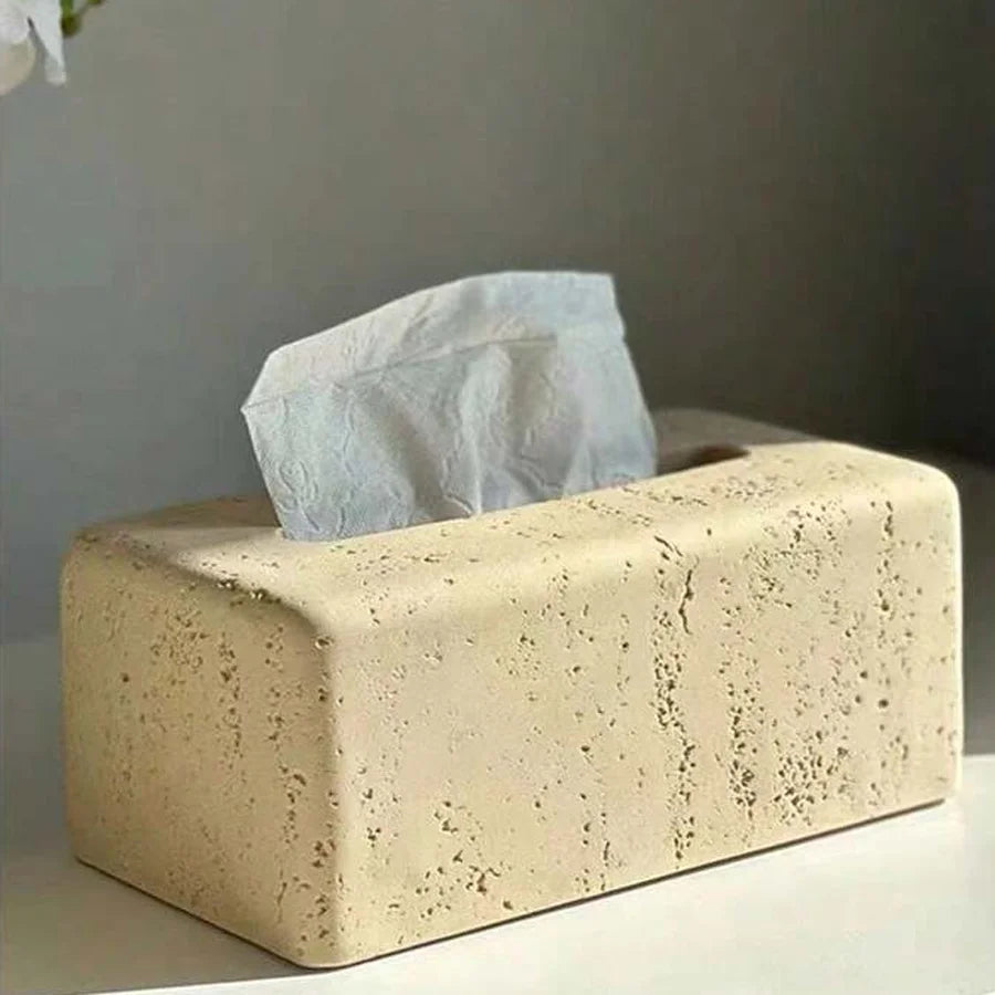 Resin cave stone tissue holder