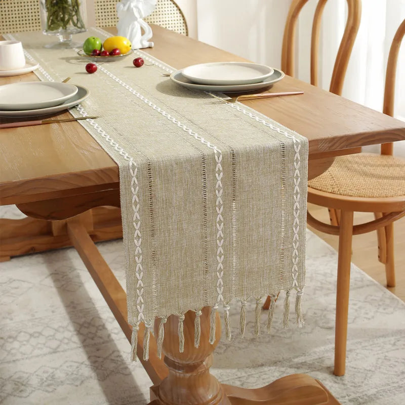 Linen rustic table runner
