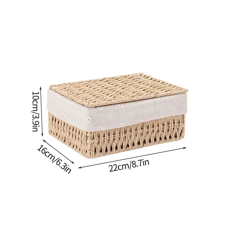 Rattan storage basket