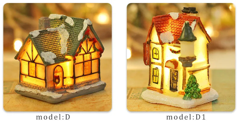 Light Christmas Luminous Castle Snow House