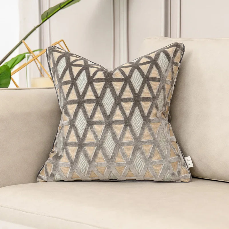 Luxury grey sofa cushion covers