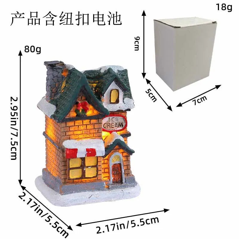 Light Christmas Luminous Castle Snow House