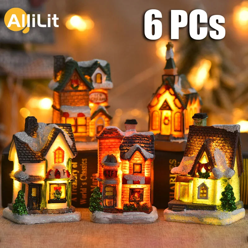 Light Christmas Luminous Castle Snow House