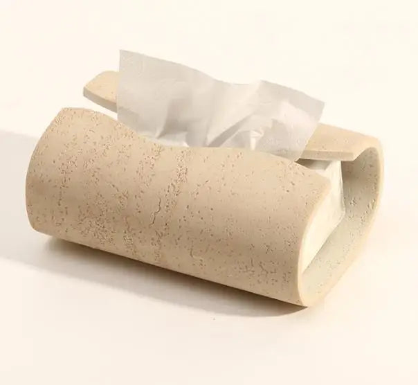 Resin cave stone tissue holder