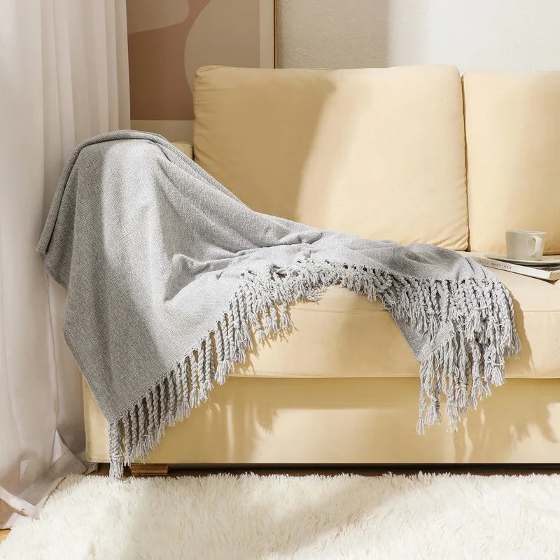 Chenille throw blanket