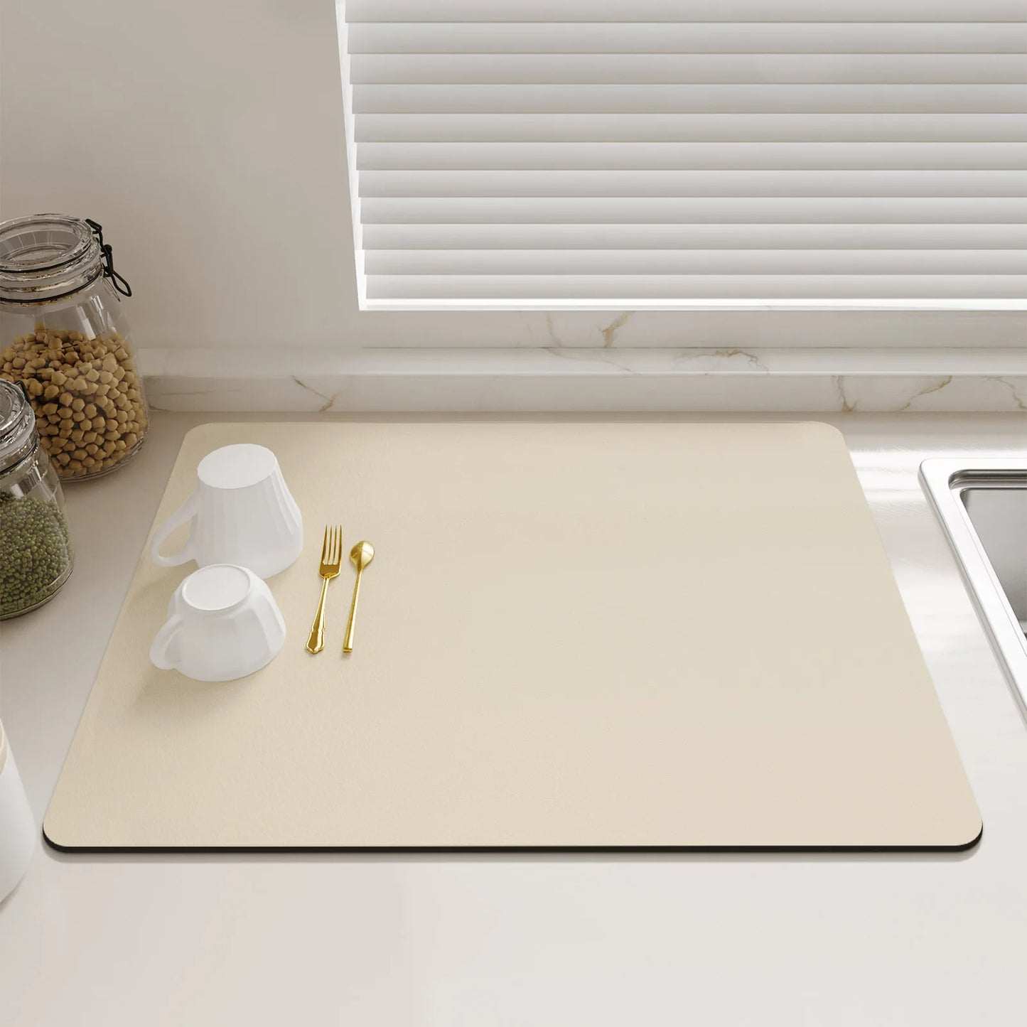 Kitchen dish drying placemat