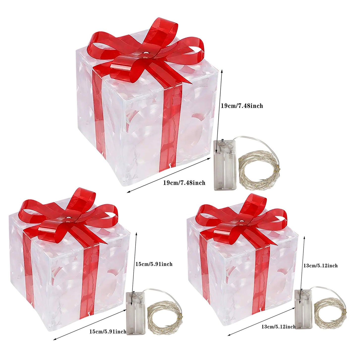 Christmas Glowing Gifts Box Decoration