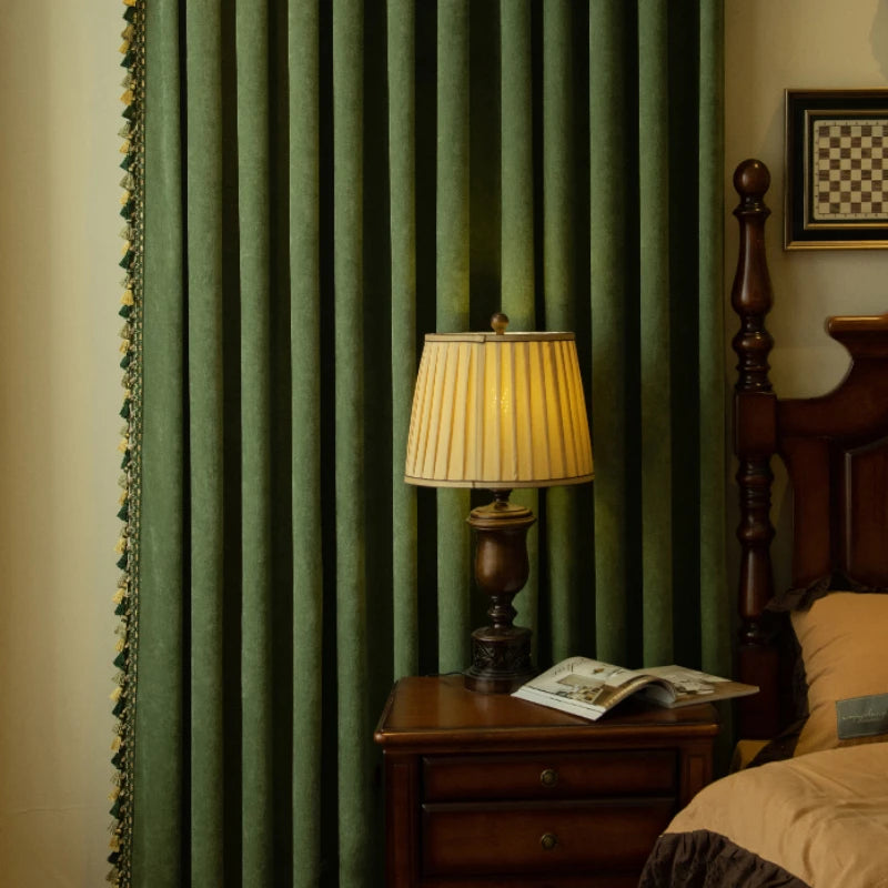 Blackout chenille curtain