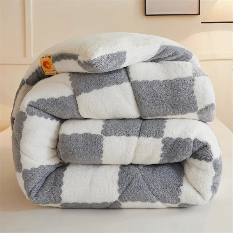 Soft checkerboard blanket