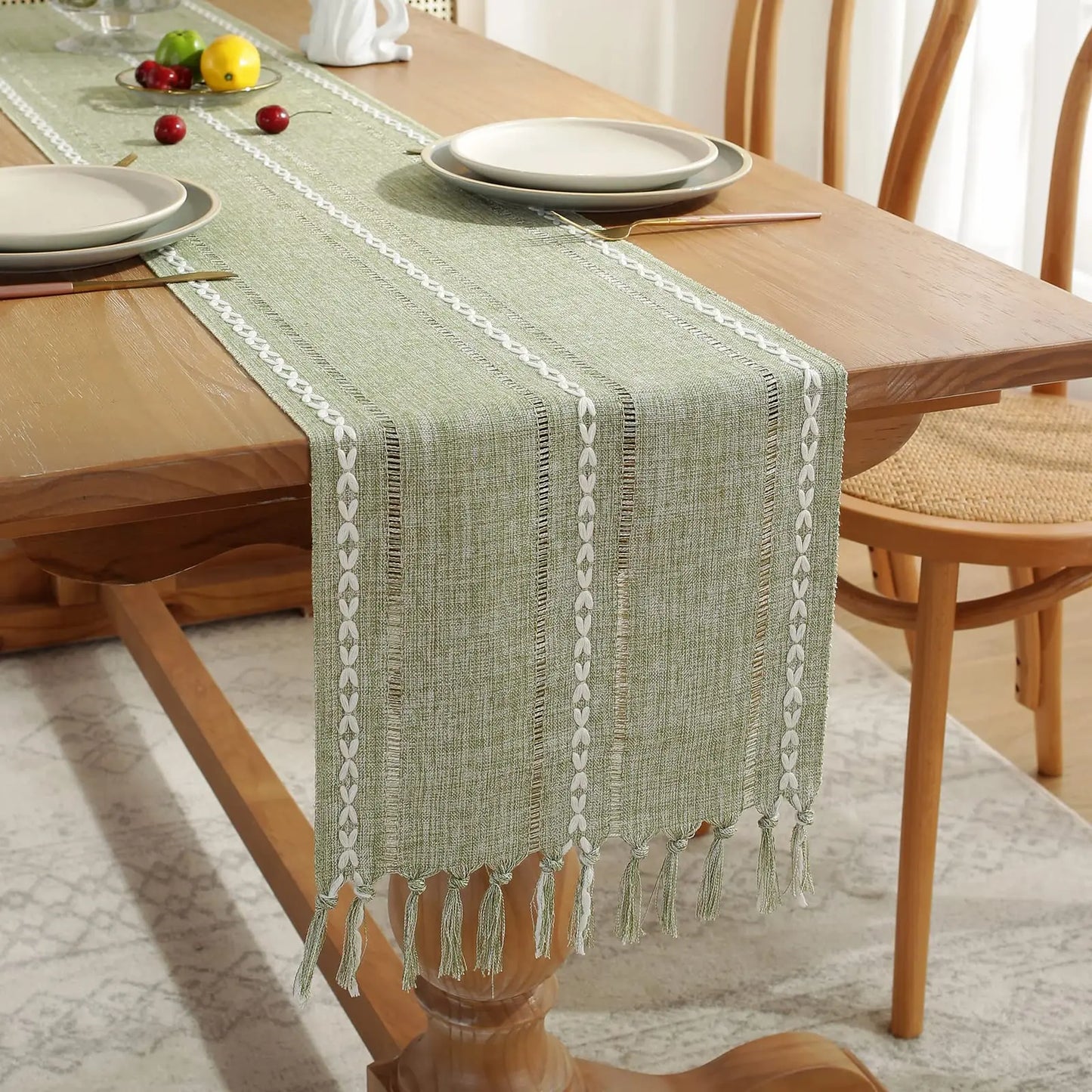 Linen rustic table runner