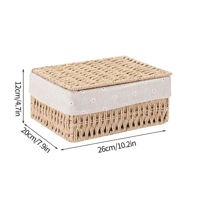 Rattan storage basket