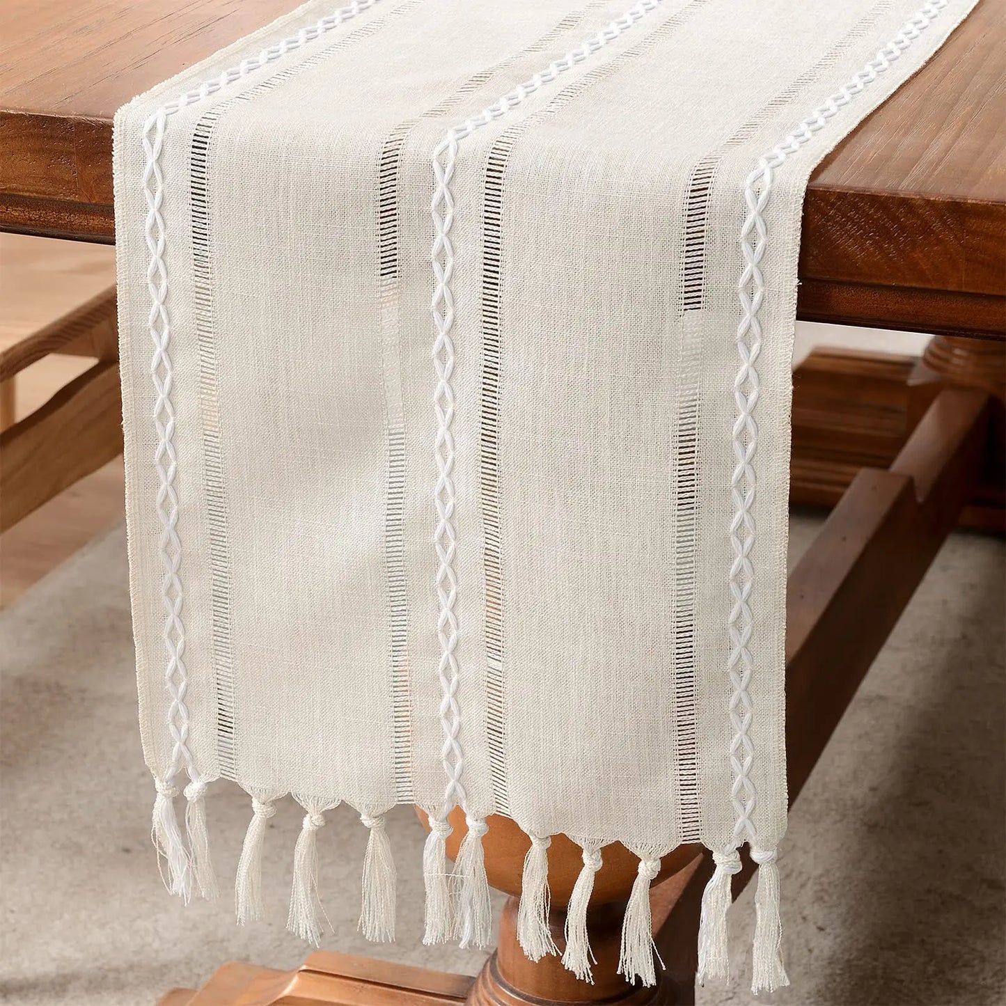 Linen rustic table runner