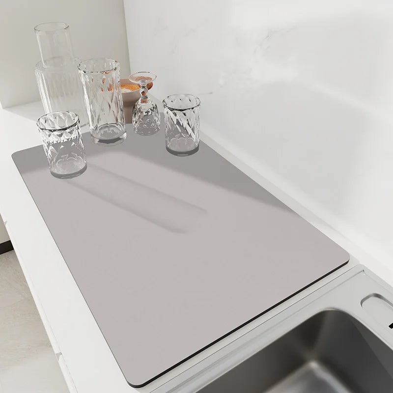Kitchen dish drying placemat