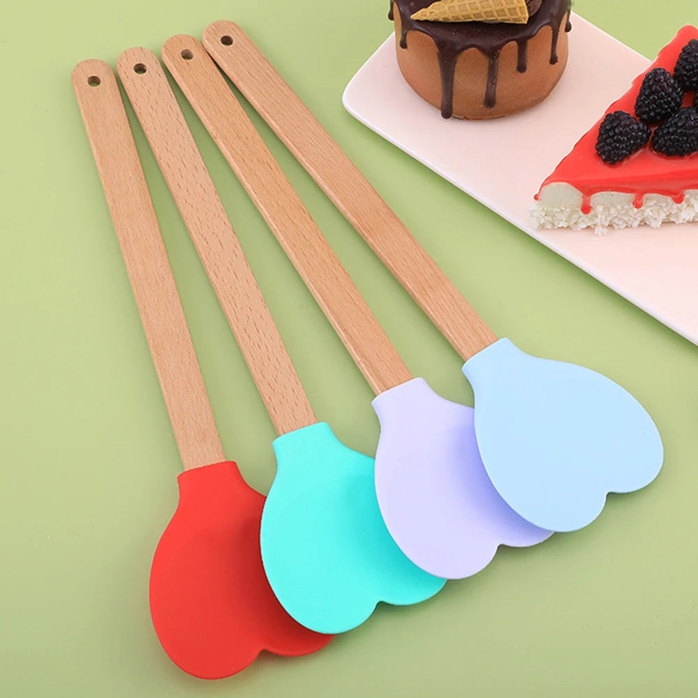 Heart shaped baking spatula