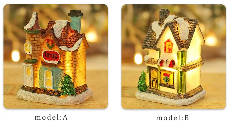 Light Christmas Luminous Castle Snow House