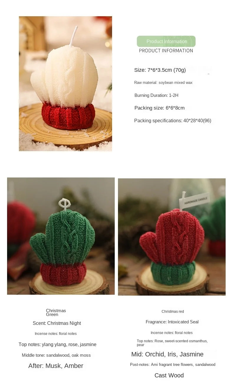 Christmas Decoration Gloves Fragrance Candles