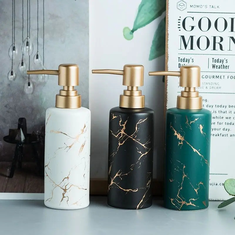 Luxury gold plated porcelain dispenser