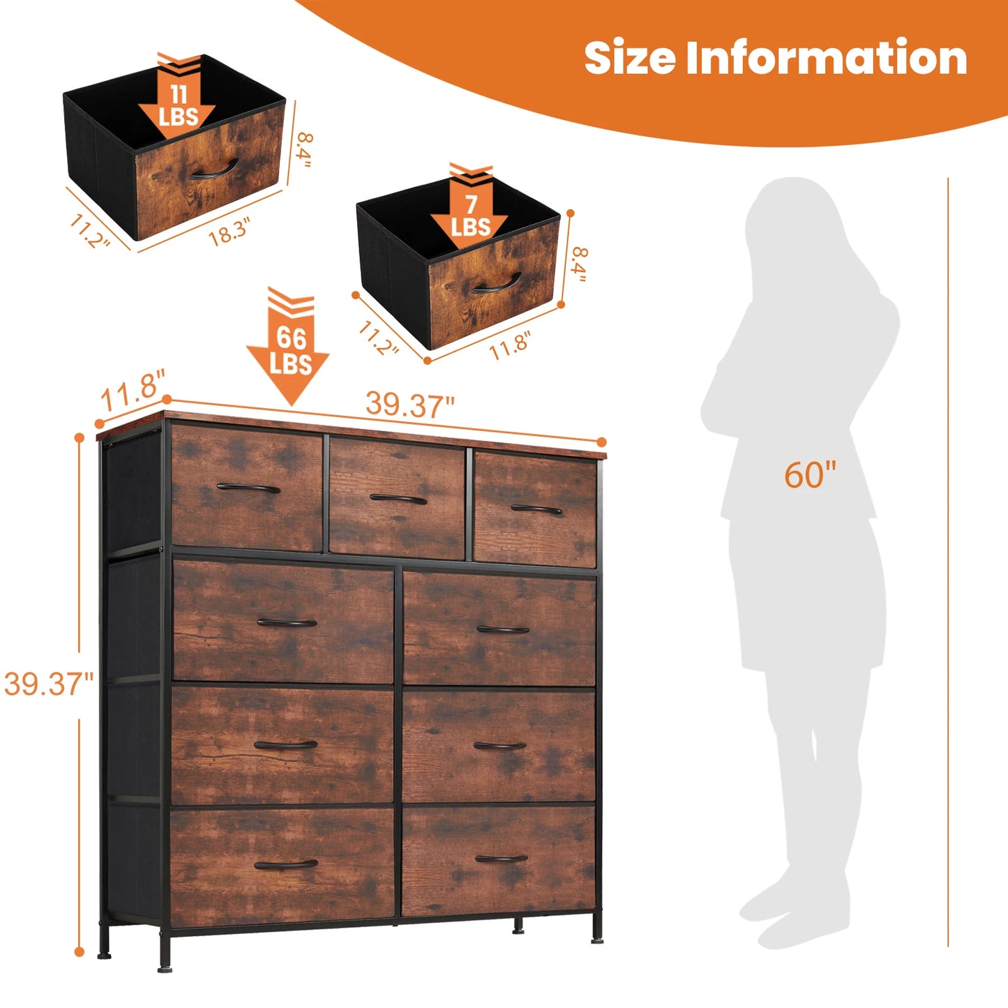 9 Fabric Storage Dresser