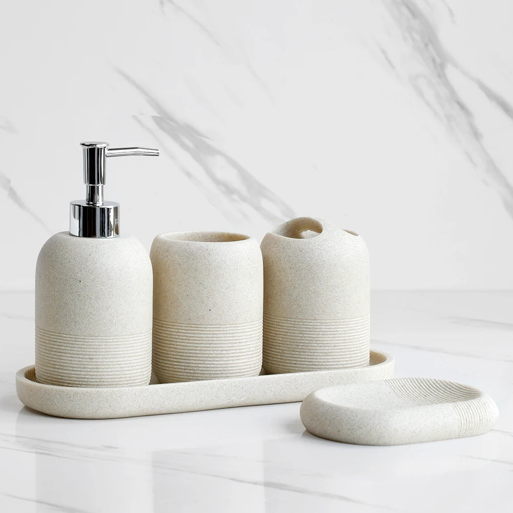 Beige 5 piece resin set