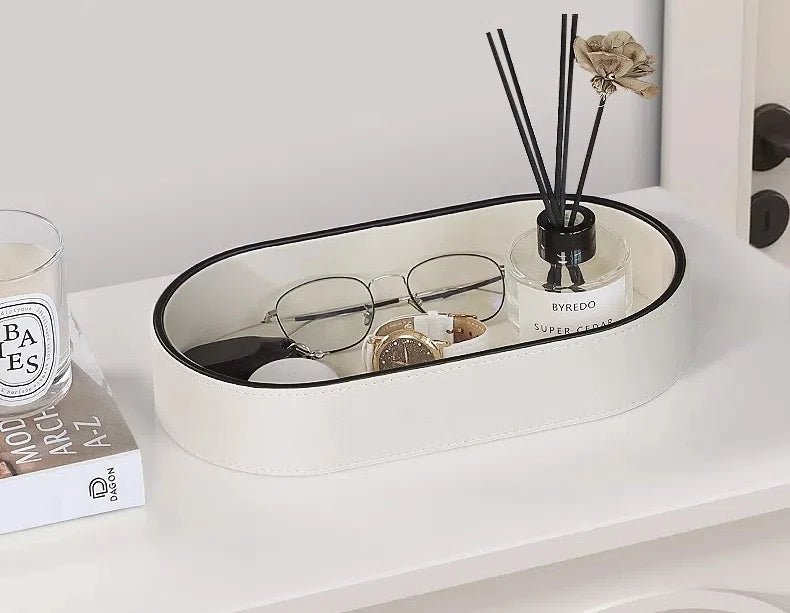 Luxury leather tray