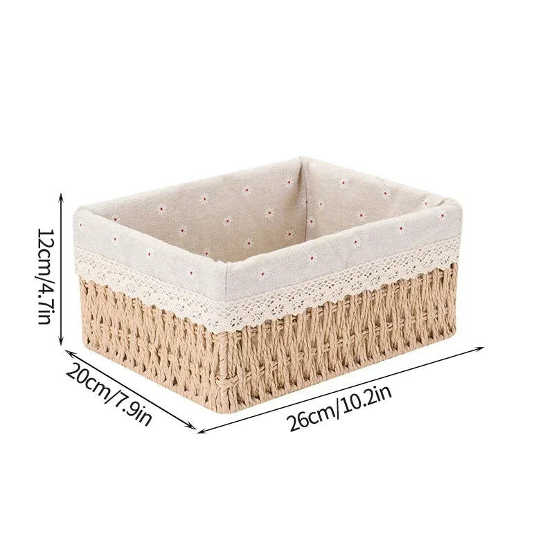 Rattan storage basket