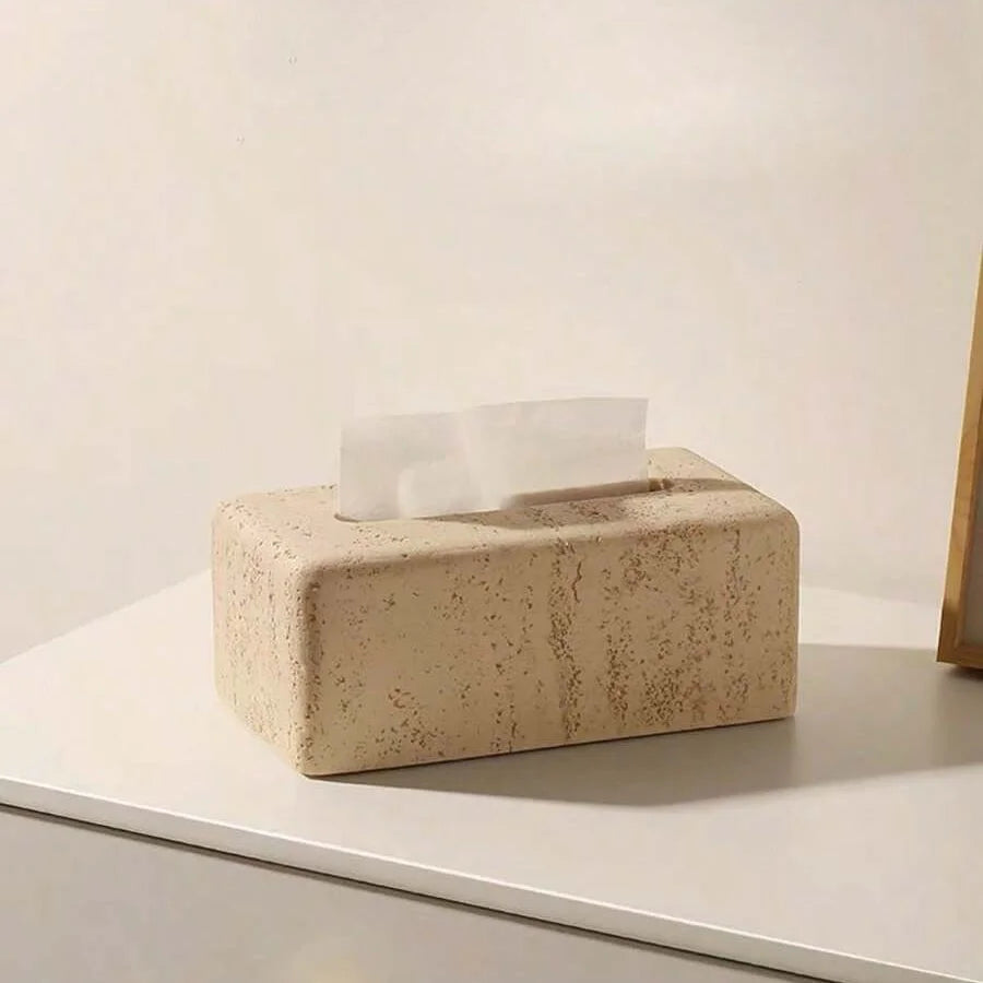 Resin cave stone tissue holder