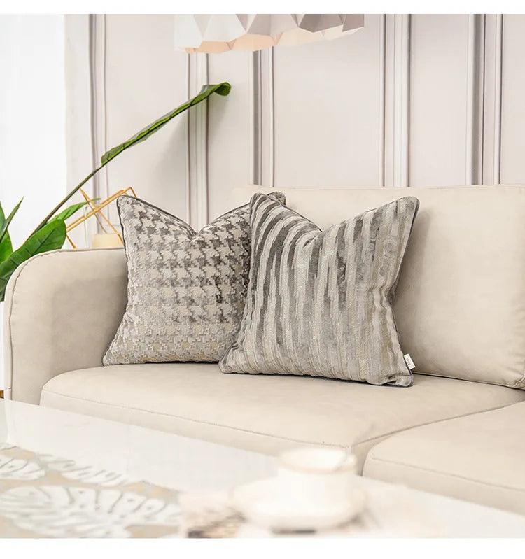 Luxury grey sofa cushion covers
