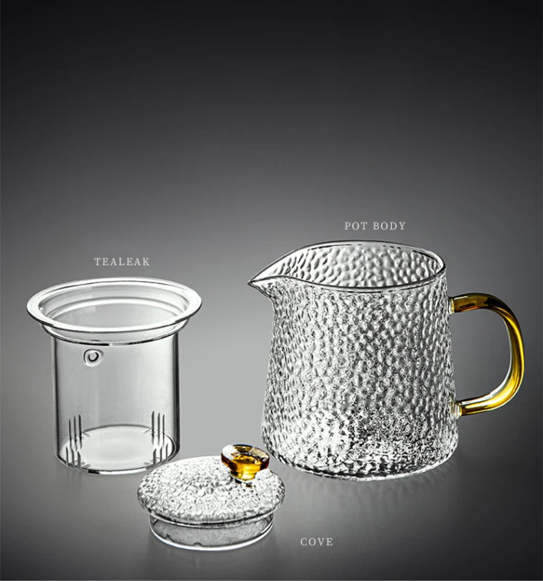 Glass heat resistant teapot