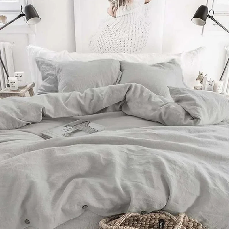 Linen stoned-washed duvet cover