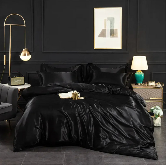 Silk bedding duvet cover set