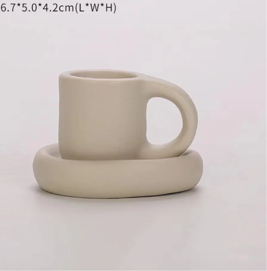 Cup-shaped Ceramic Candle Holder