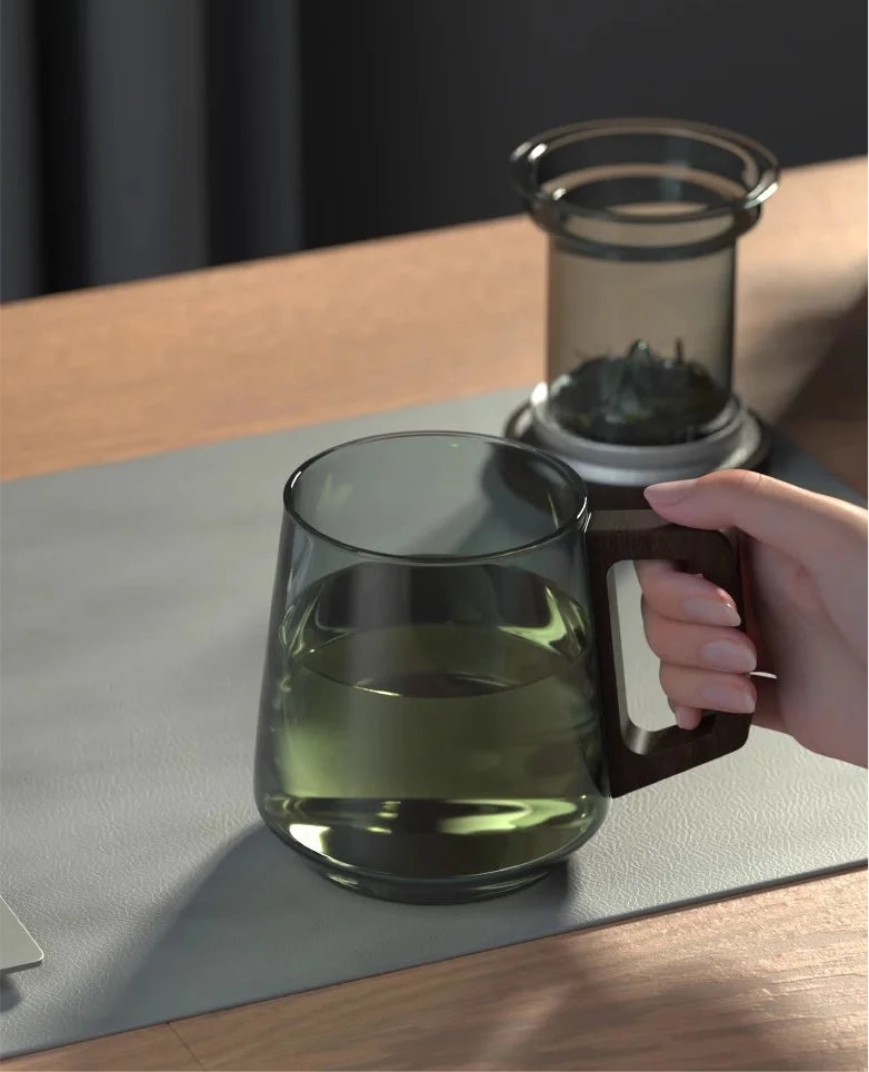 Glass filtration teacup