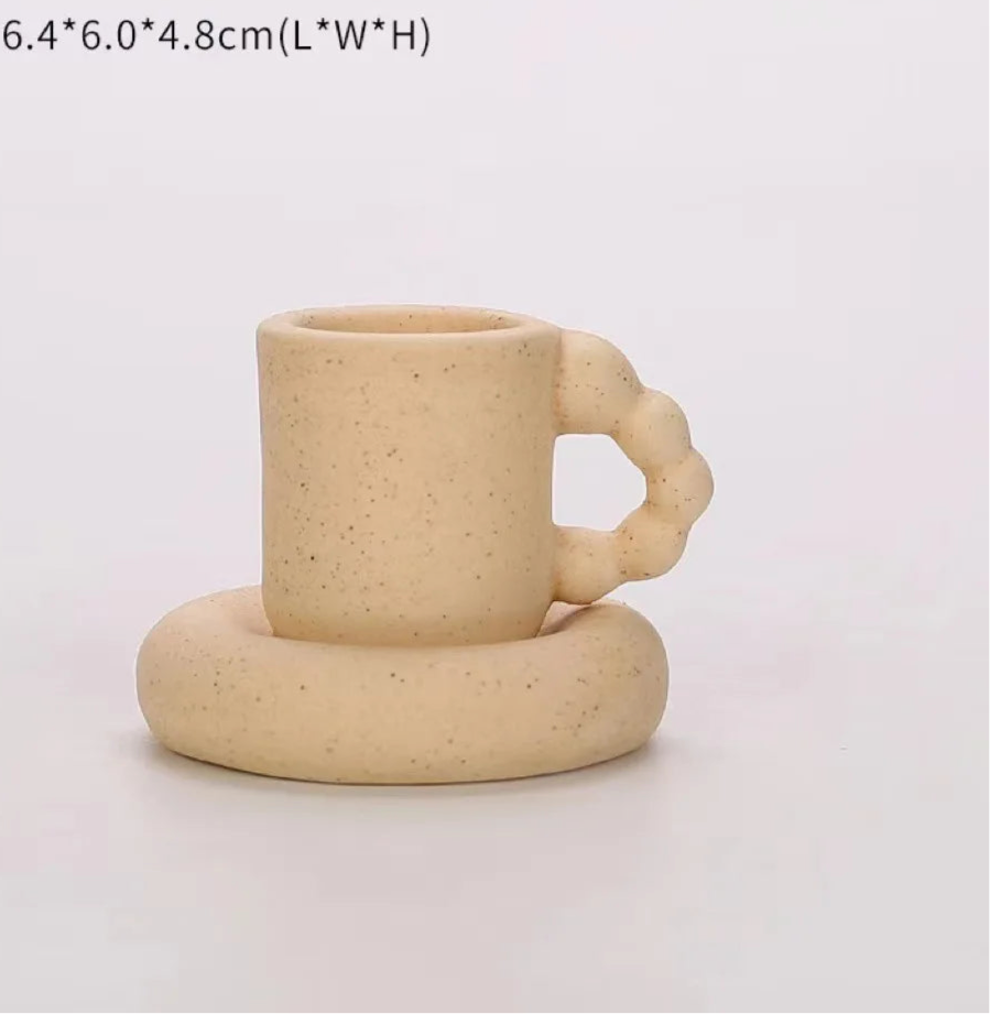 Cup-shaped Ceramic Candle Holder