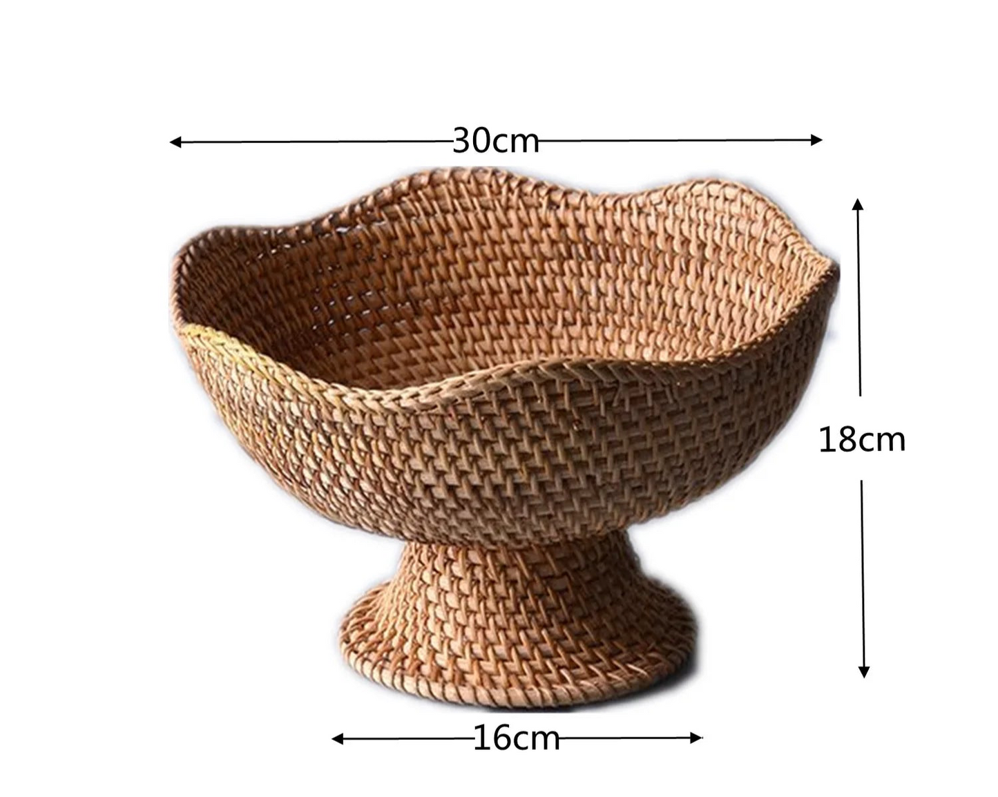 Rattan fruit storage baskets