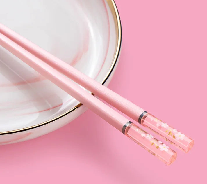 Pair of cherry blossom chopsticks