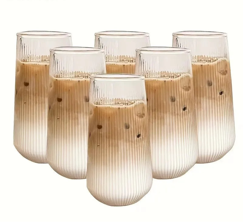 6 piece vertical striped glasses