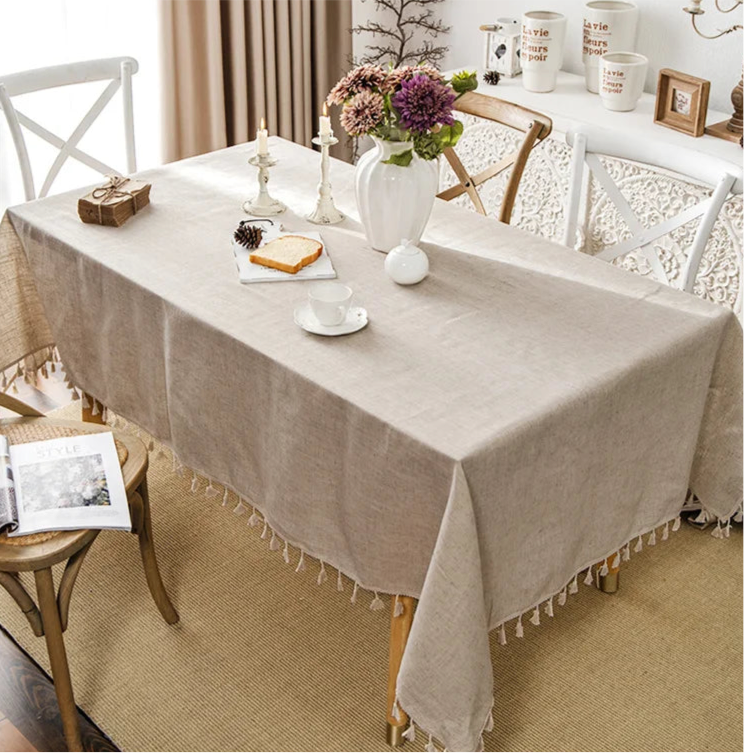 Tassle table cloth