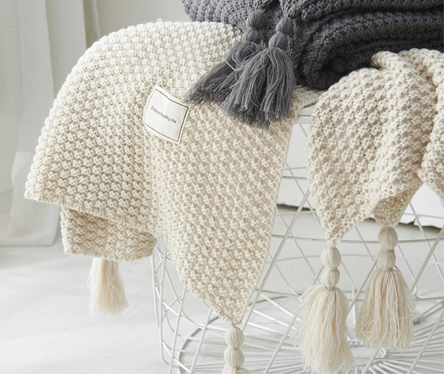 Knitted Throw Blanket