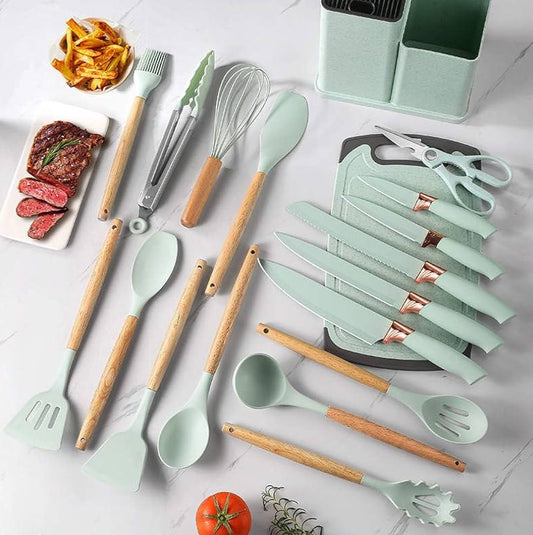 Kitchen utensils and knife 19pcs set