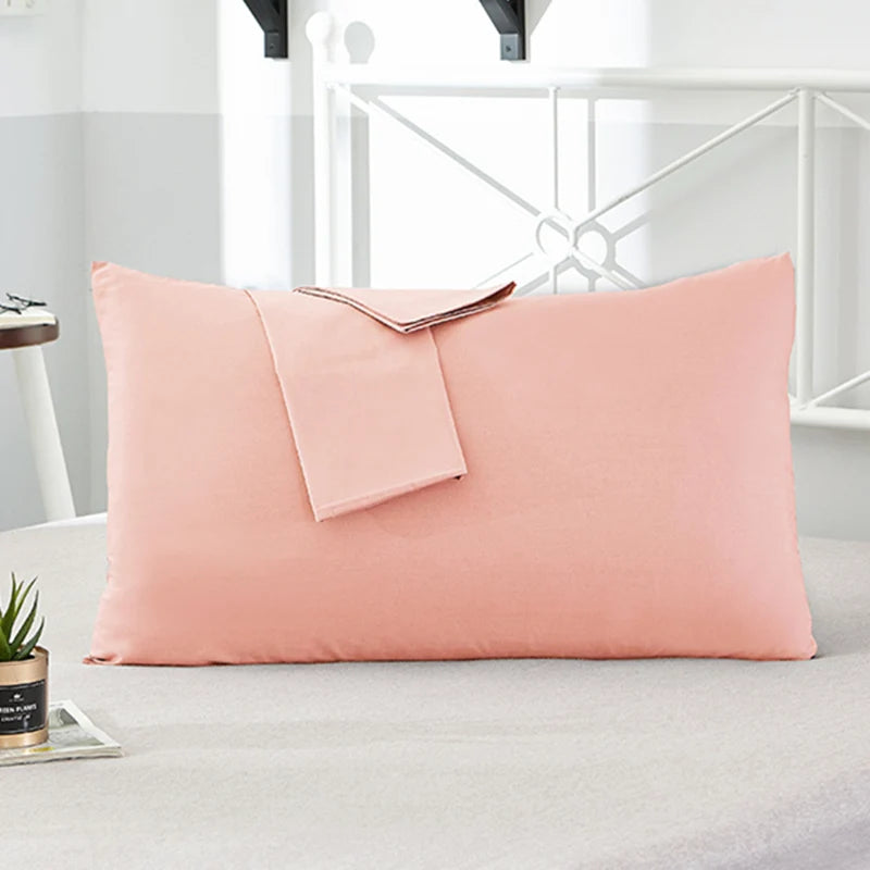 Cotton solid color pillow case pack