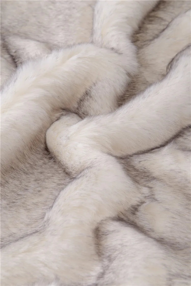 Double Layers Faux Fur Blanket