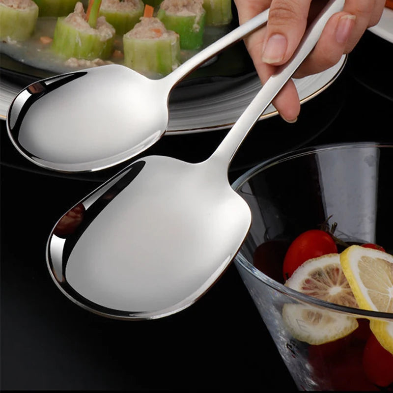 Stainless steel large serving spoon