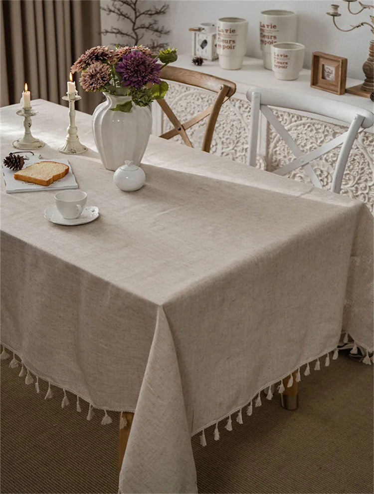 Tassle table cloth