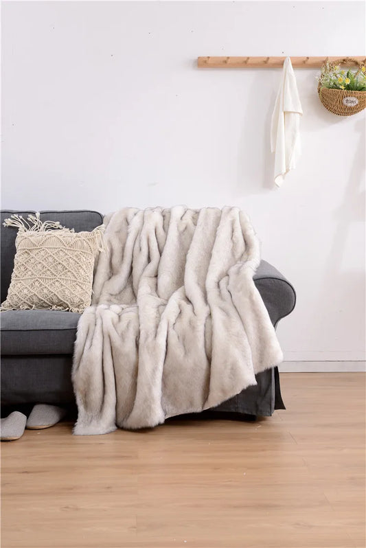 Double Layers Faux Fur Blanket