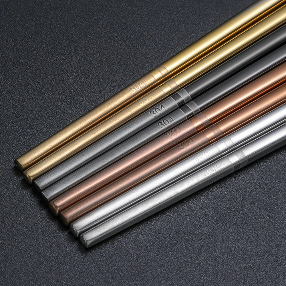 Engraved stainless steel chopsticks