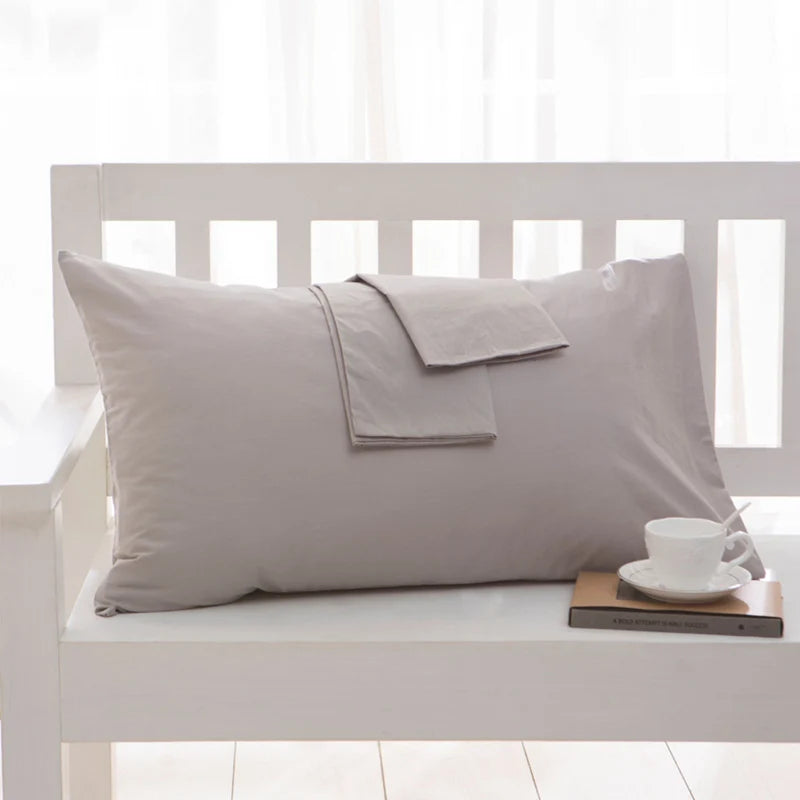 Cotton solid color pillow case pack