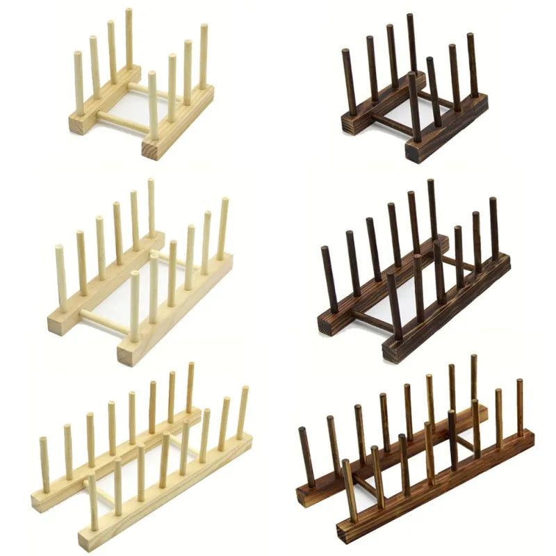 Bamboo Dish Plates Rack Drainboard