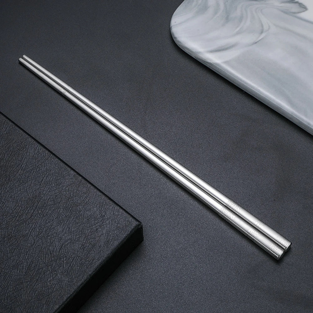 Engraved stainless steel chopsticks