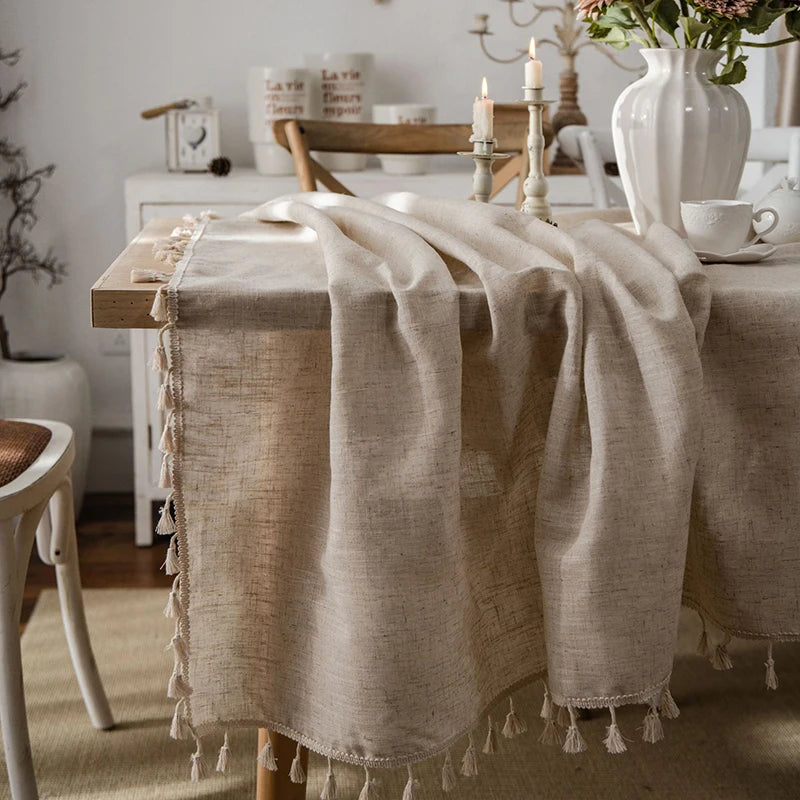 Tassle table cloth